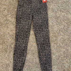 Spanx Black and tan Snakeskin Leggings
